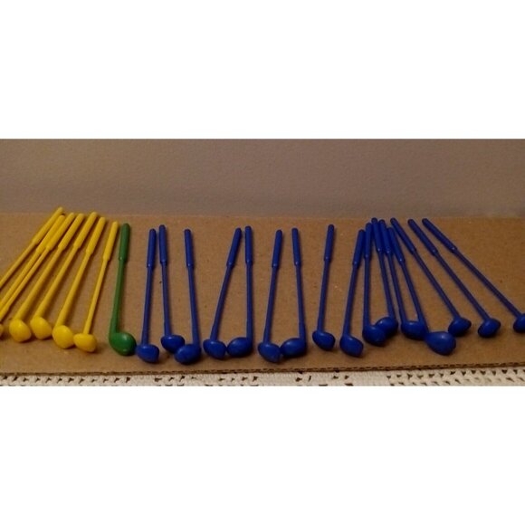 Vintage Golf Club Cocktail Stirrers Lot 24 Happy Hour Drink Bar Swizzle Sticks - Picture 1 of 7